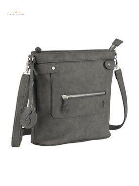 Concealed Carry Crossbody Purse with Locking Holster - Faux Leather